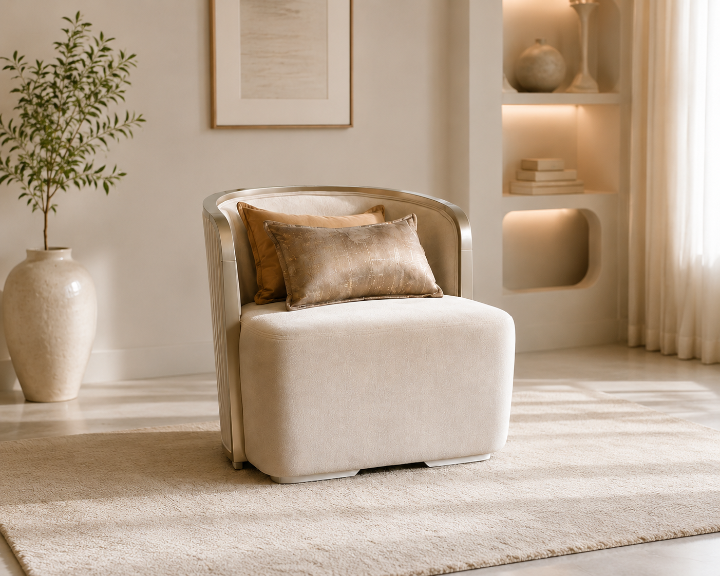 Poltrona / Silla Auxiliar de Lujo | Elegancia Envolvente