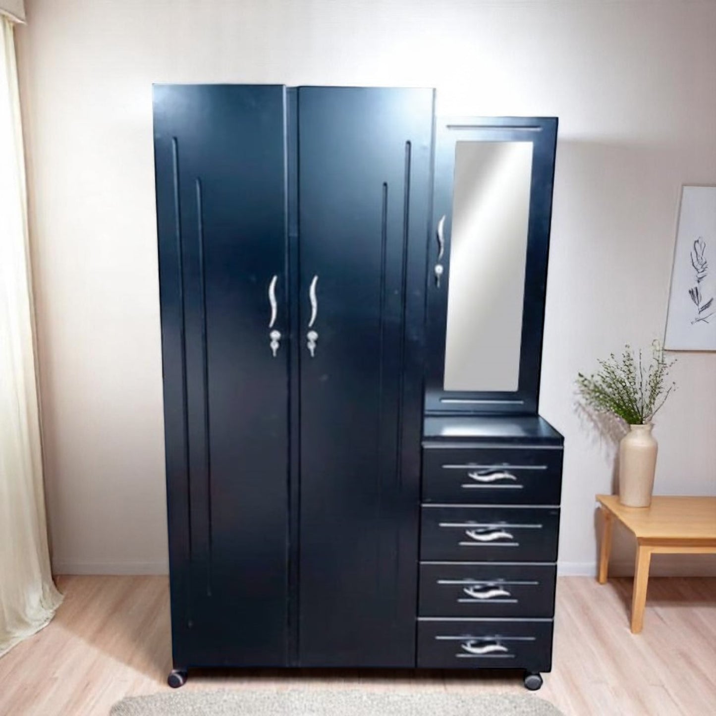 Armario Tocador de 120 cm con Espejo – Todo en Uno: Organización, Estilo y Funcionalidad