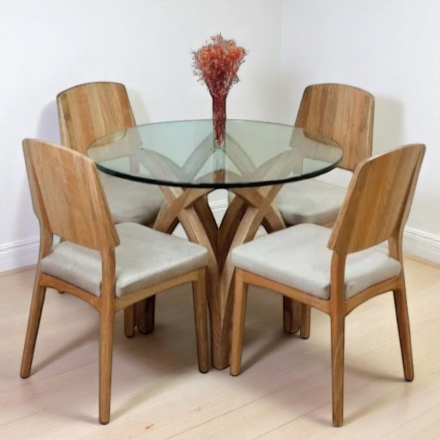 Comedor Paleta con Mesa Estrella – Sofisticación Nórdica y Diseño Escultural