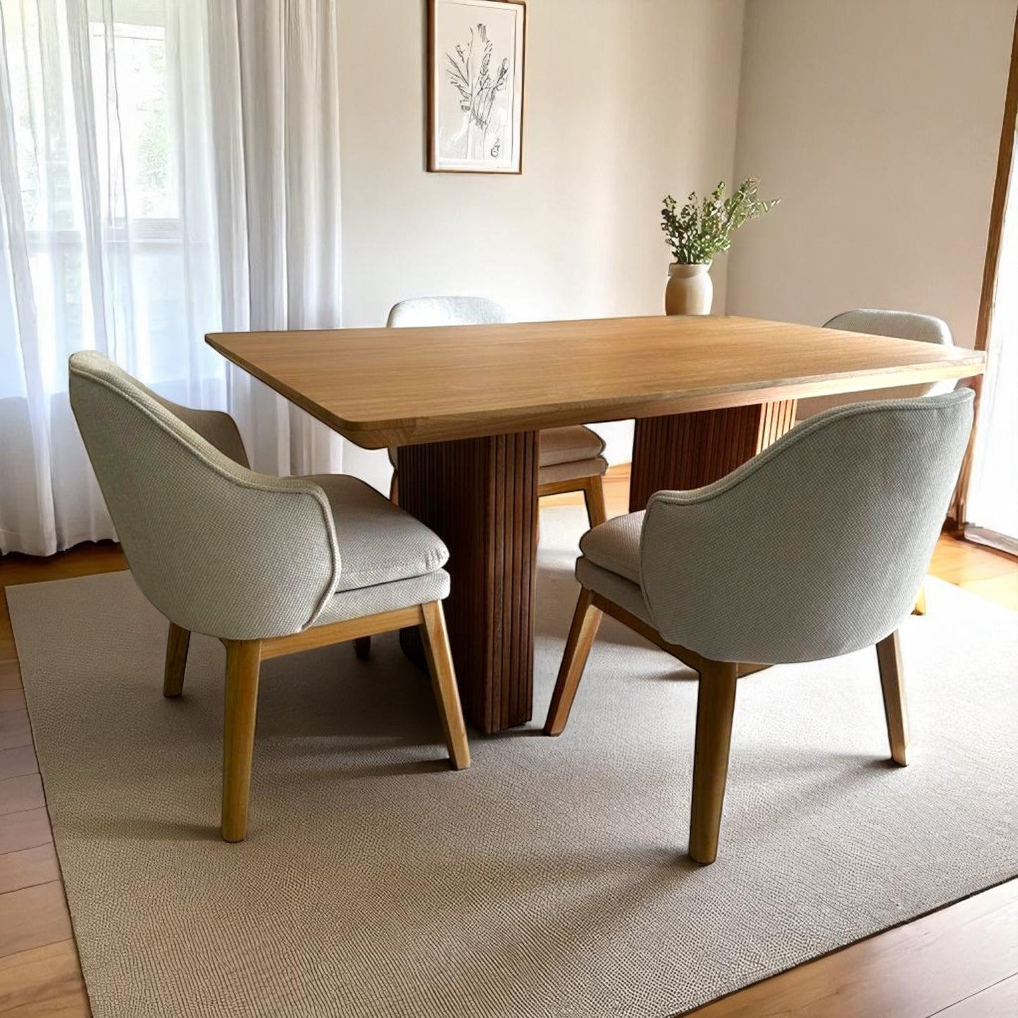 Comedor Turquía con Mesa Tipo Torre – Elegancia Nórdica y Diseño Arquitectónico