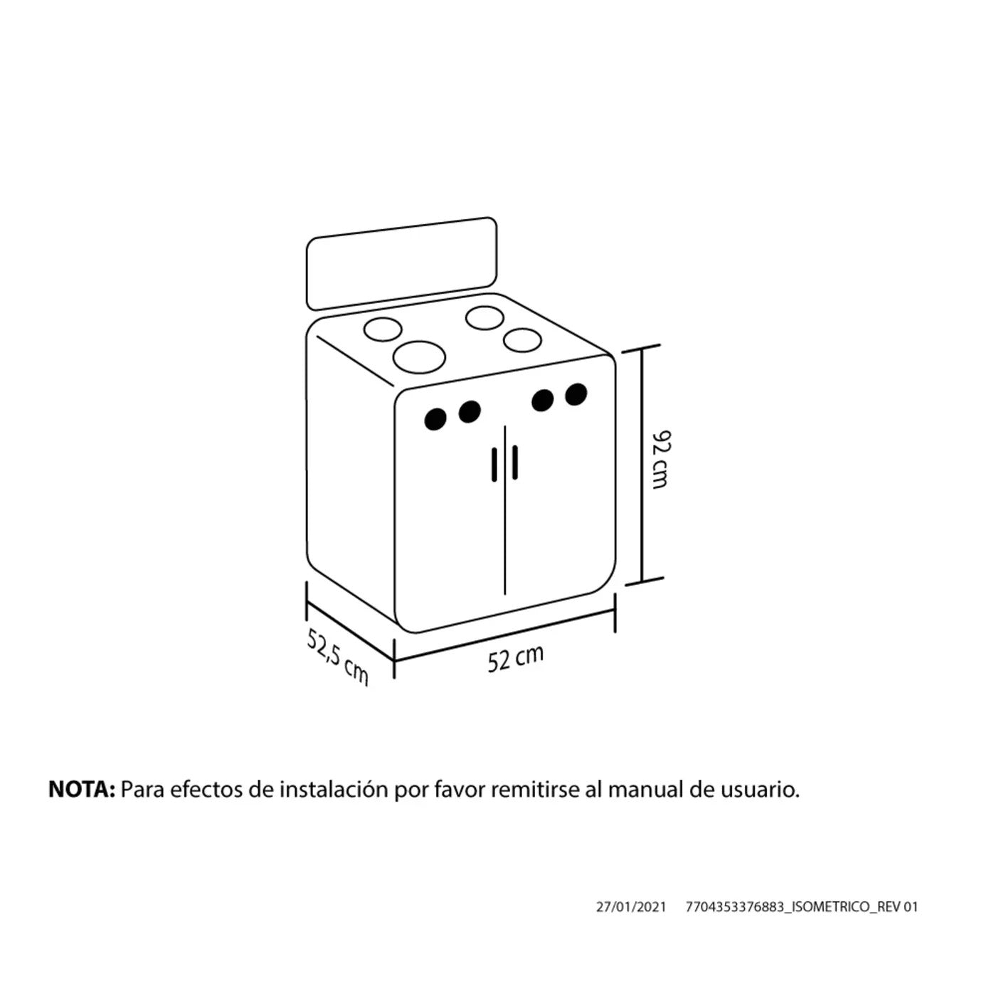 Estufa de Piso HACEB 4 Puestos Gas Natural Gabinete Torre Gris