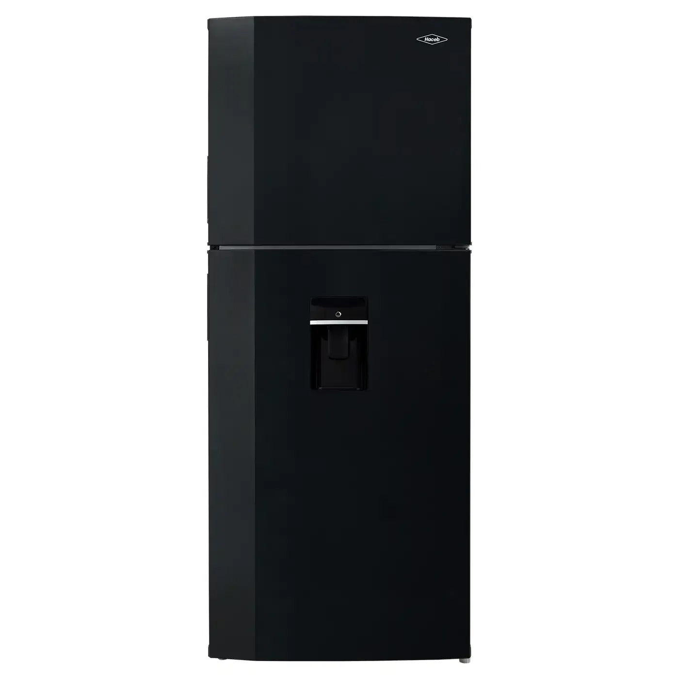 Nevera HACEB No frost Congelador Superior 391 litros N404 Manija Integrada Dispensador de Agua Negro Esmeralda