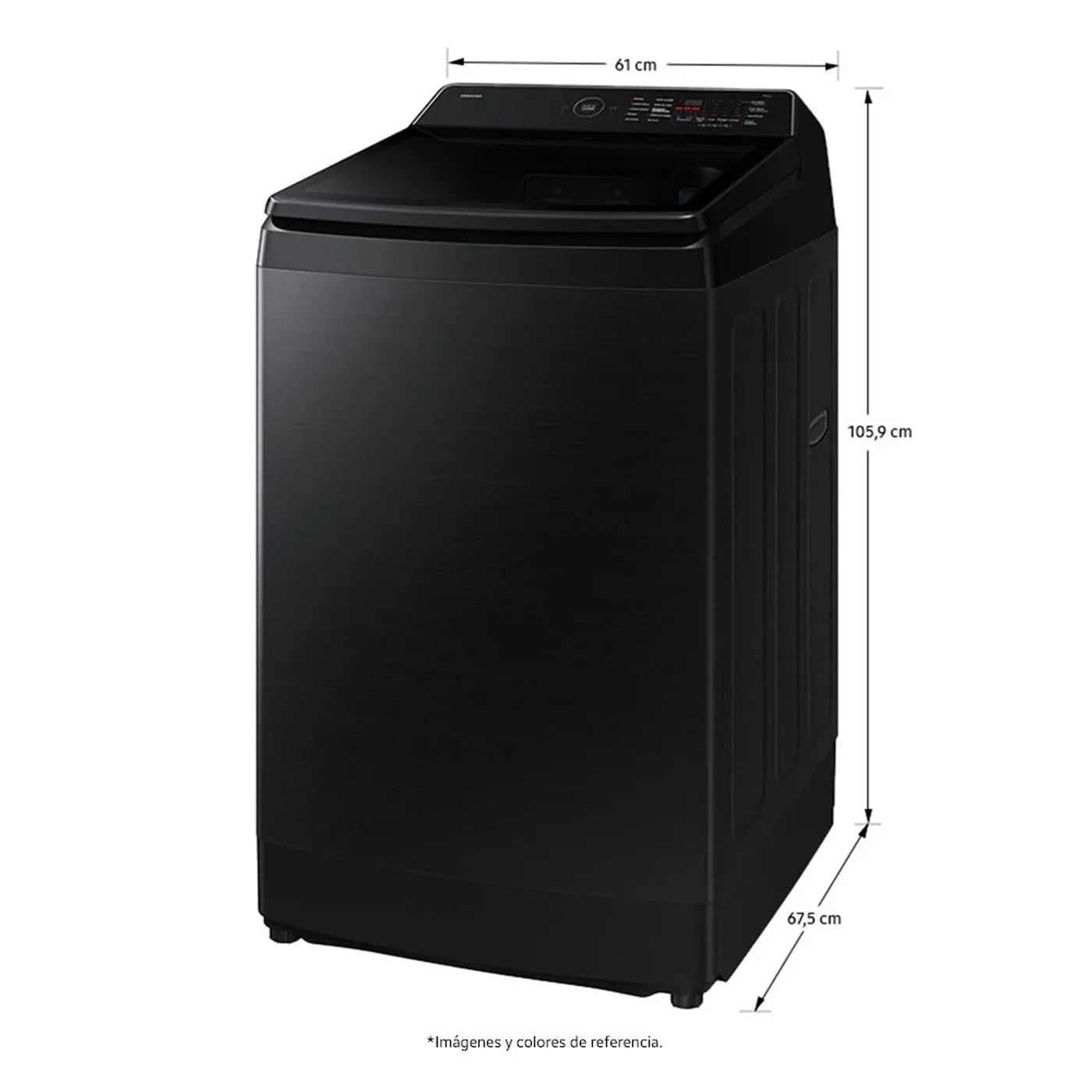 Lavadora SAMSUNG Bespoke Carga Superior AI Wash 13 Kg WA80F13S5BCO Negra