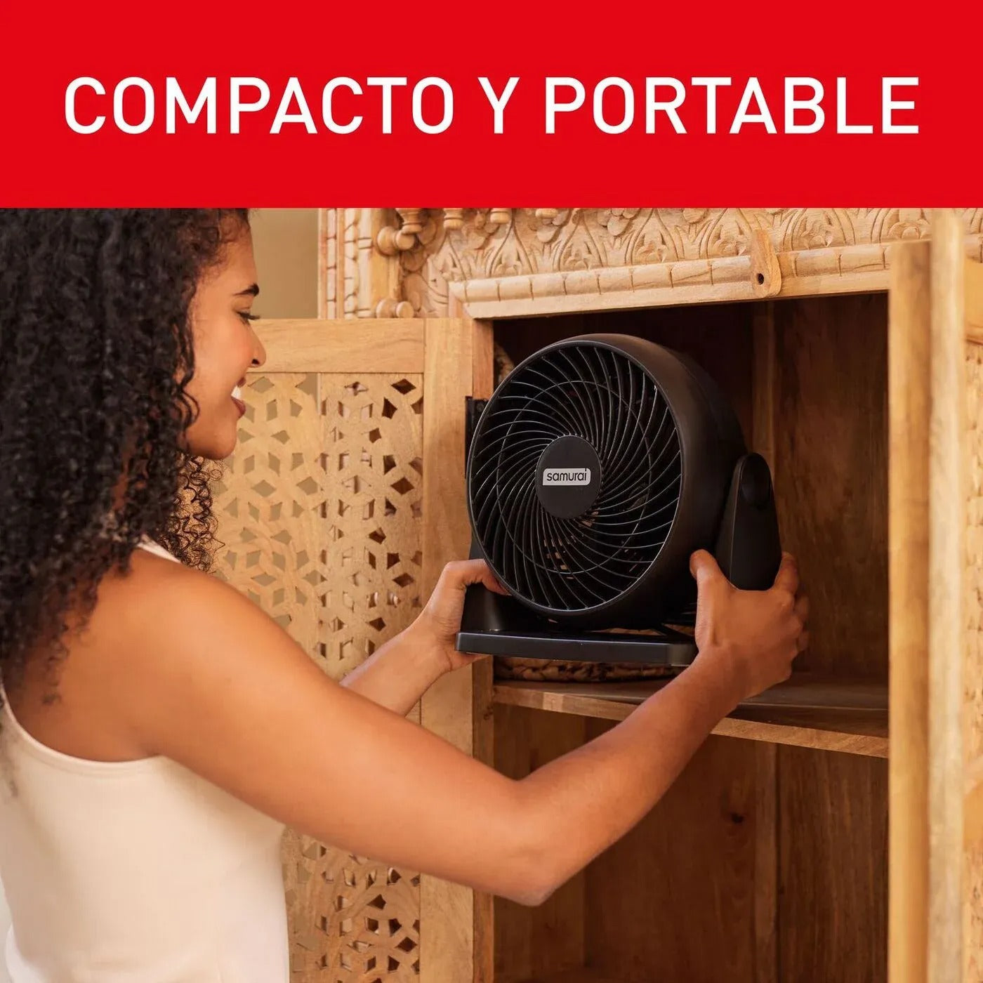 Ventilador SAMURAI Compact Force 3 en 1 Negro
