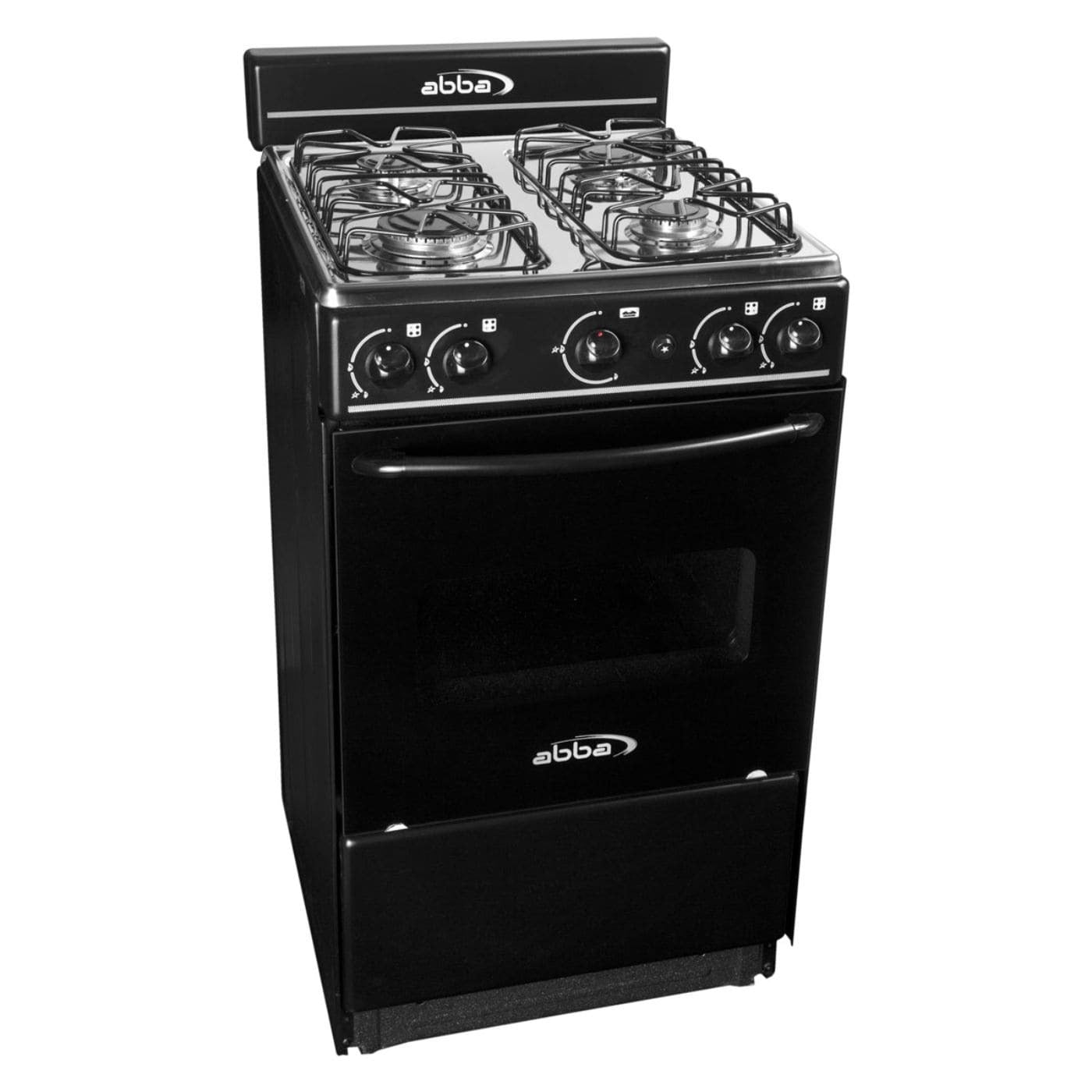 Estufa de Piso ABBA 4 Puestos Con Horno Gas Natural AT101-5 Negro