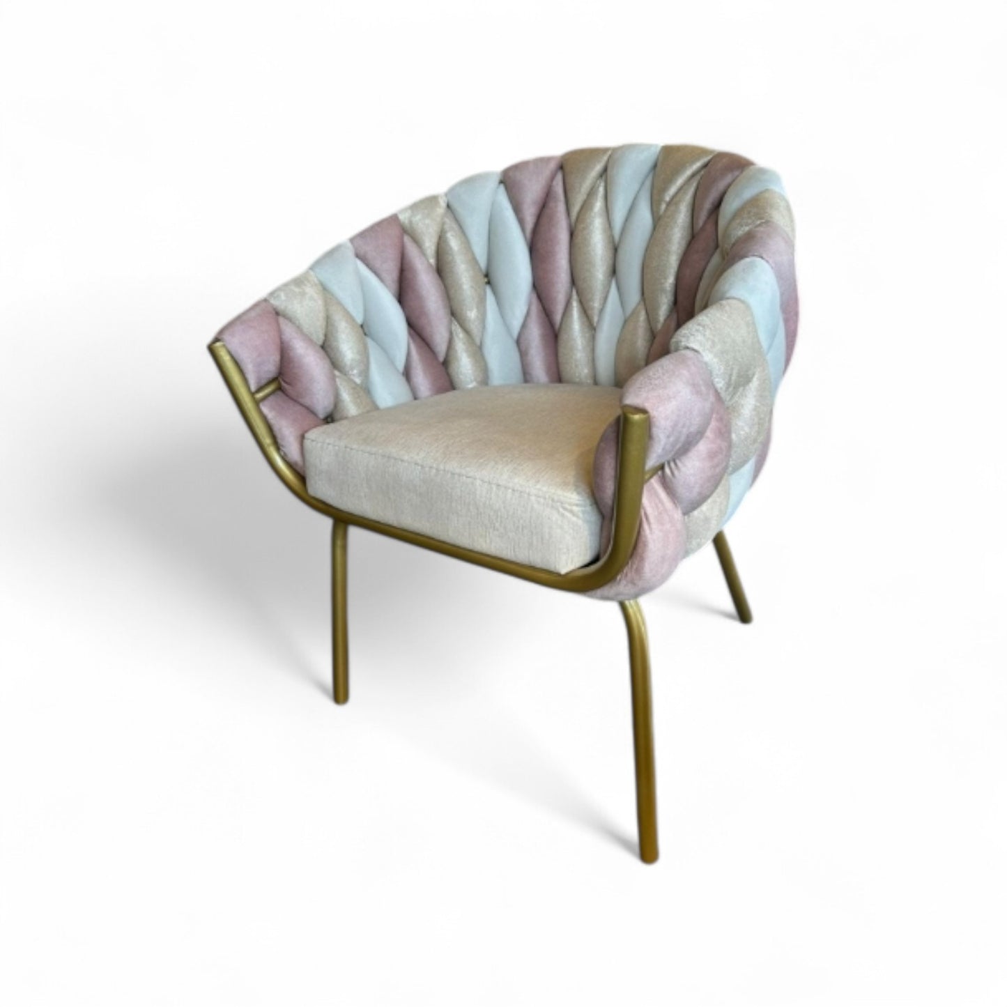 Silla Luxus – Diseño Trenzado y Sofisticación Moderna