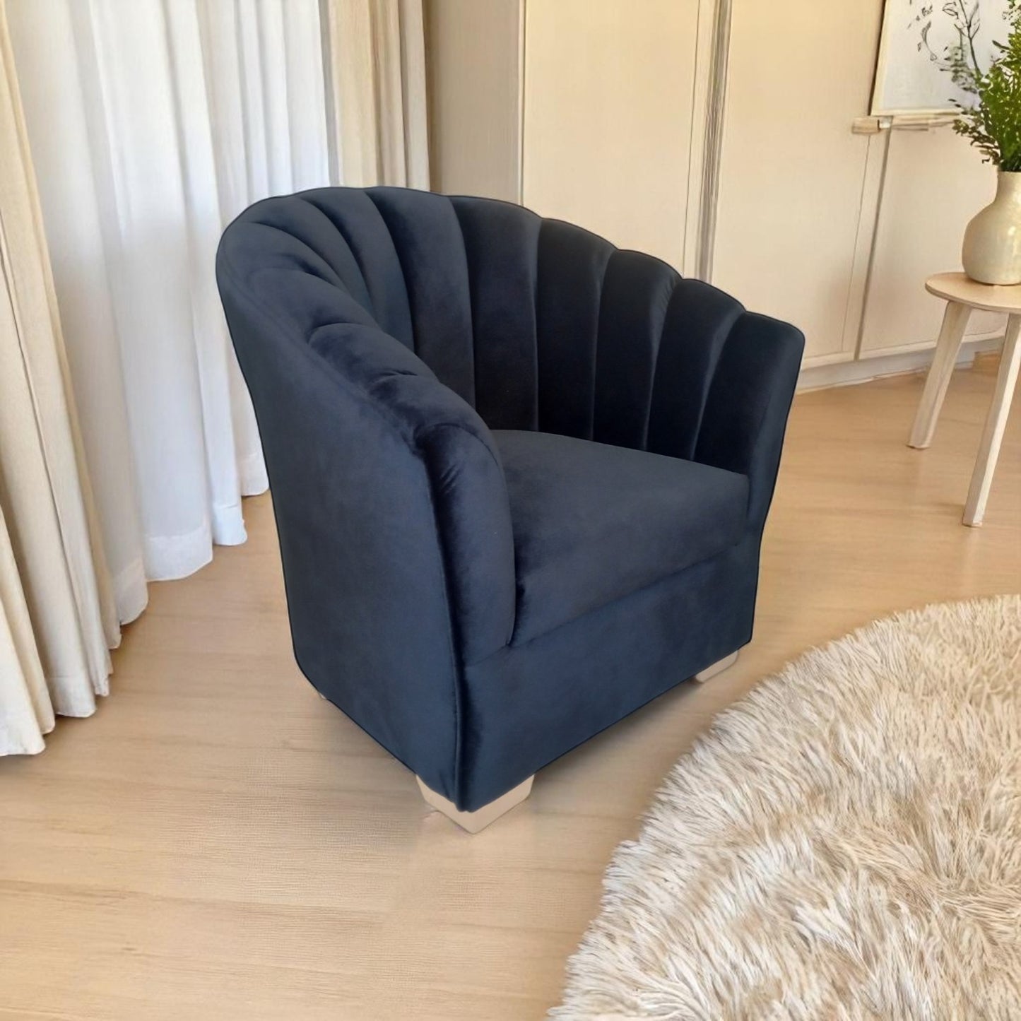 Silla Pétalo Acanalada – Lujo y Estilo