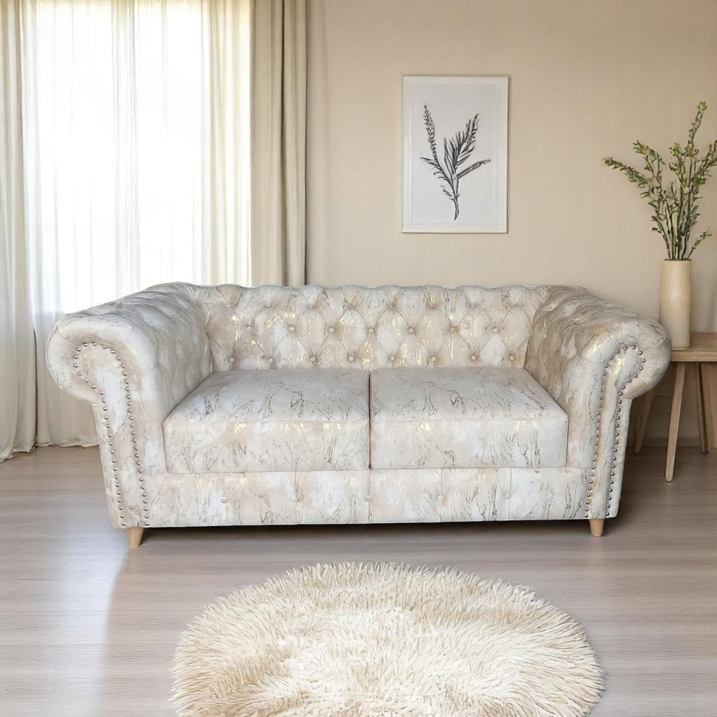 Sofá Chester Elegante – Estilo Clásico con Toque Moderno