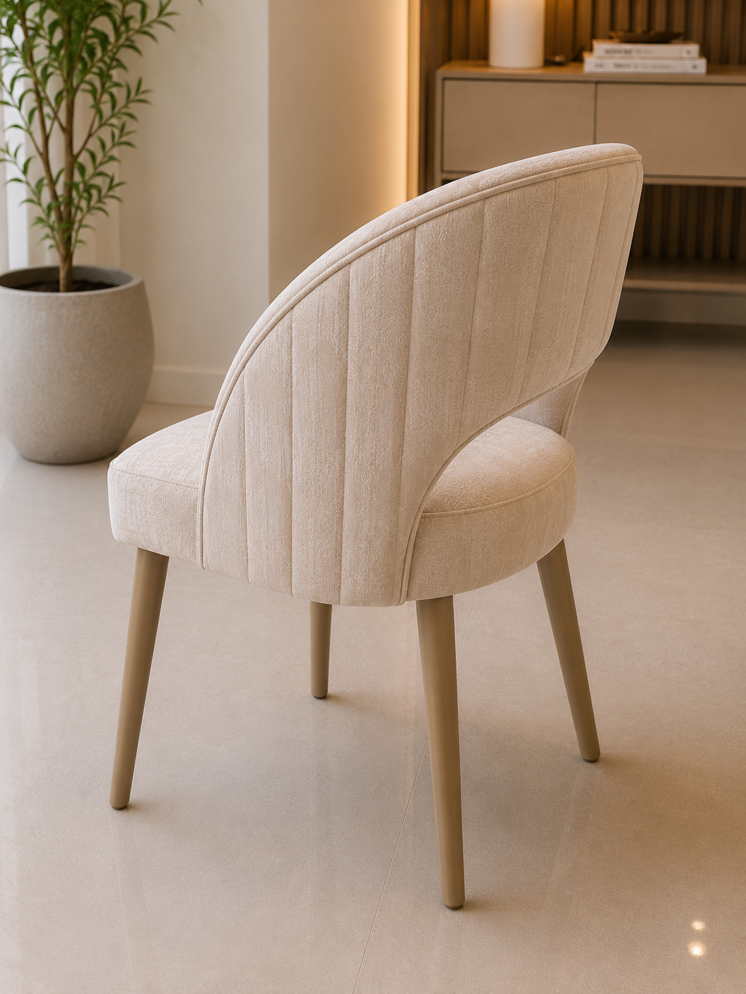 Comedor Nórdico Media Luna (4 Puestos) | Sofisticación, Resistencia y Diseño Exclusivo