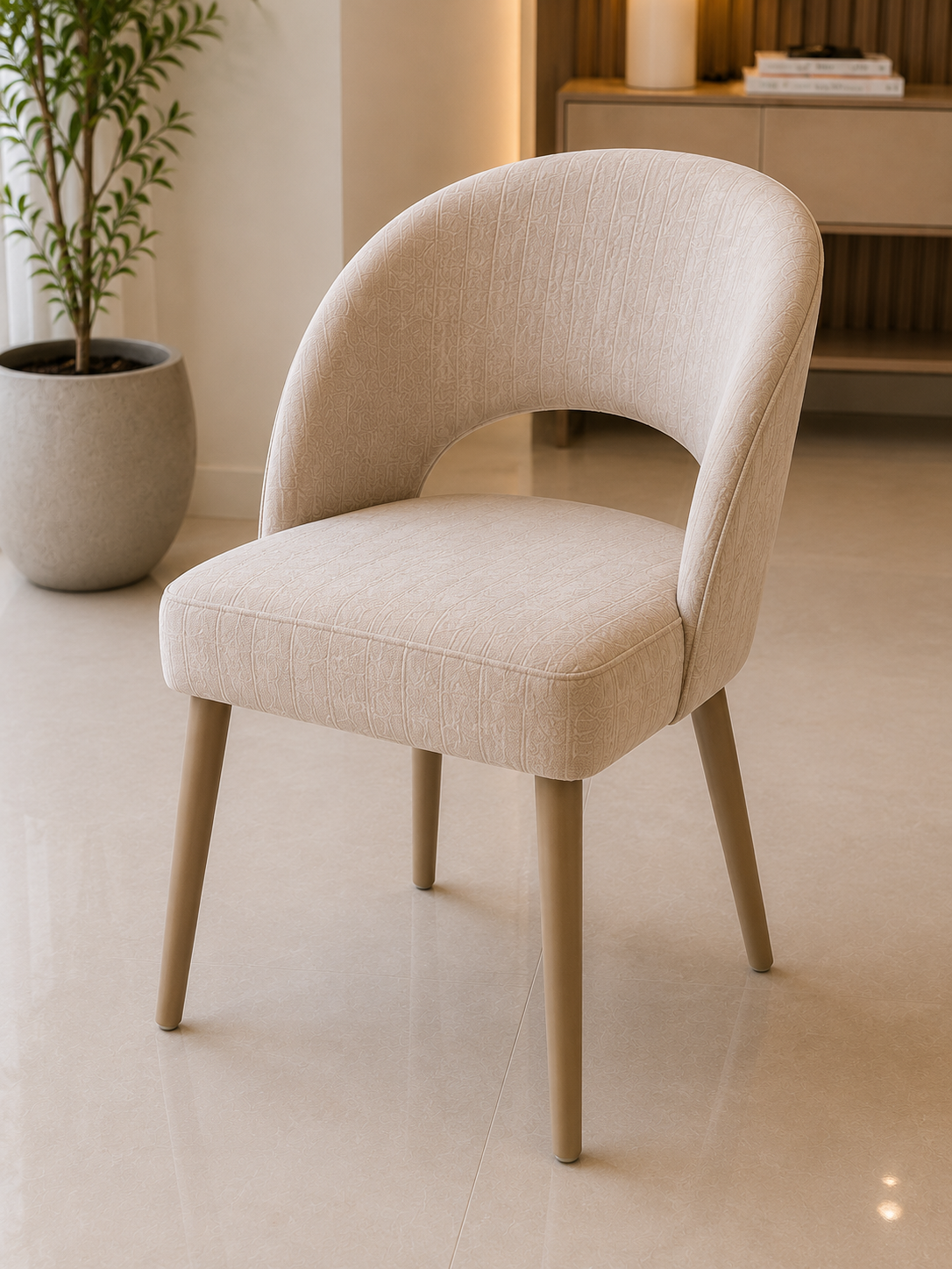 Comedor Nórdico Media Luna (4 Puestos) | Sofisticación, Resistencia y Diseño Exclusivo