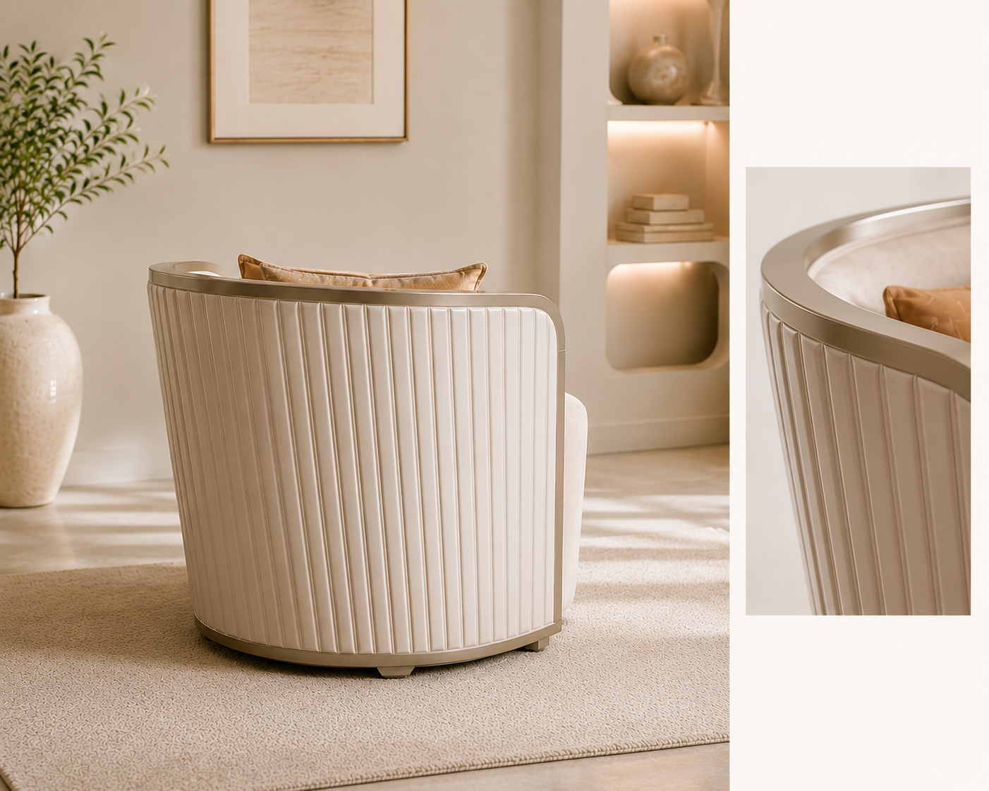 Poltrona / Silla Auxiliar de Lujo | Elegancia Envolvente