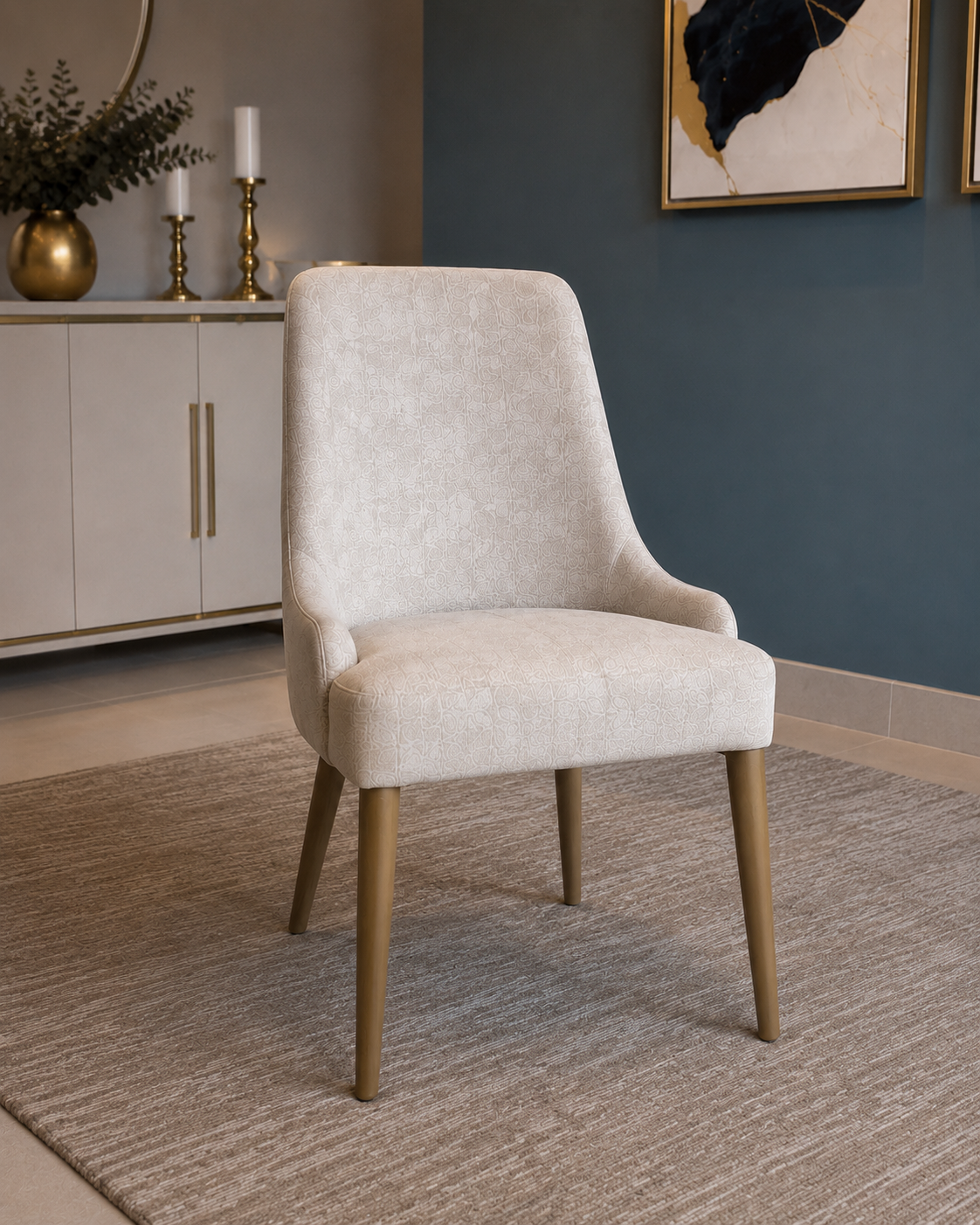 Comedor Luxury Nórdico (4 Puestos) | Elegancia Geométrica