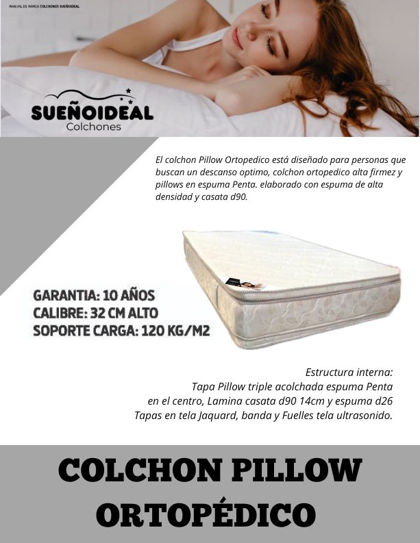 Colchón pillow ortopédico