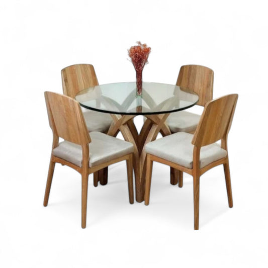 Comedor Paleta con Mesa Estrella – Sofisticación Nórdica y Diseño Escultural