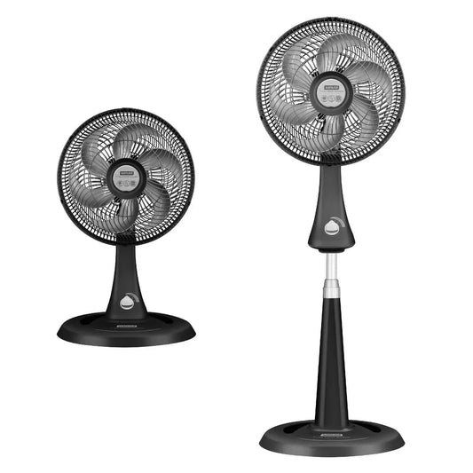 Ventilador SAMURAI Turbo Silence Compact 2 en 1 Negro