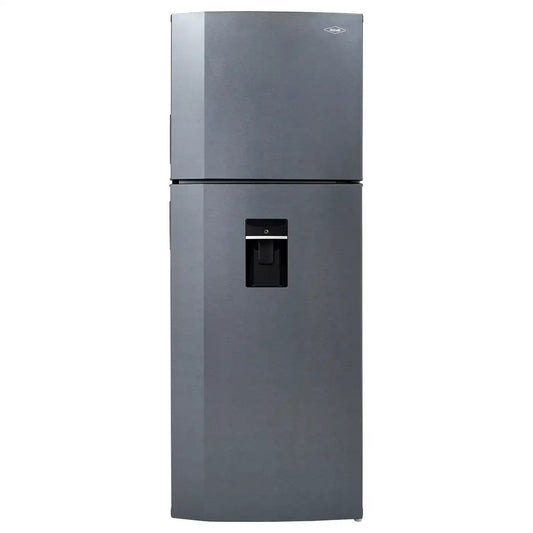Nevera HACEB No frost Congelador Superior 428 litros N448 Manija Integrada Dispensador de Agua Gris Titanio