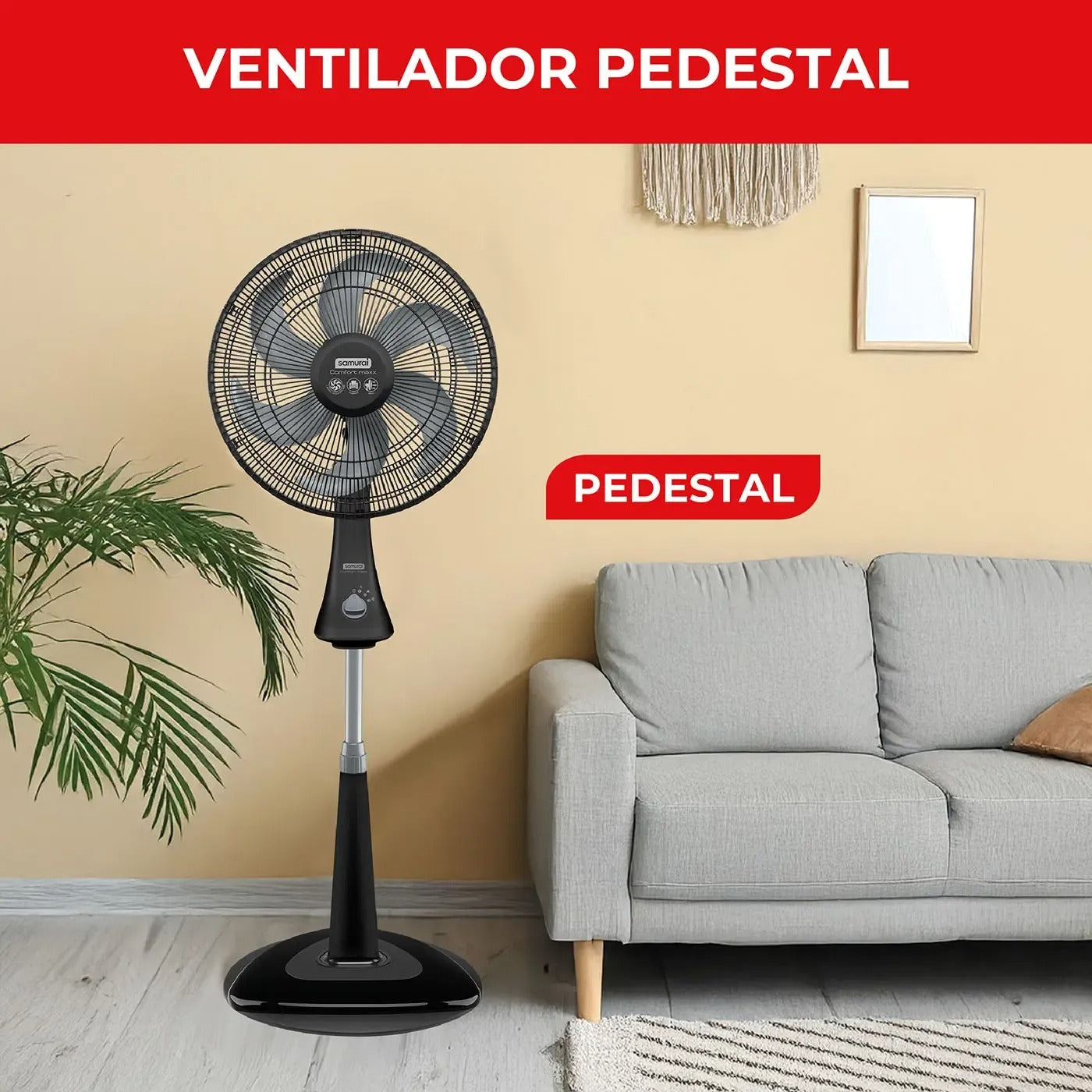 Ventilador SAMURAI Comfort Maxx 2 en1 Negro