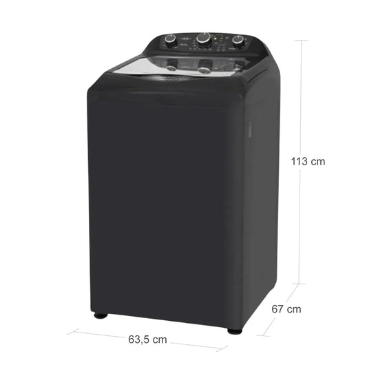 Lavadora HACEB Carga superior 13 Kilos AWÜA Manual Negro