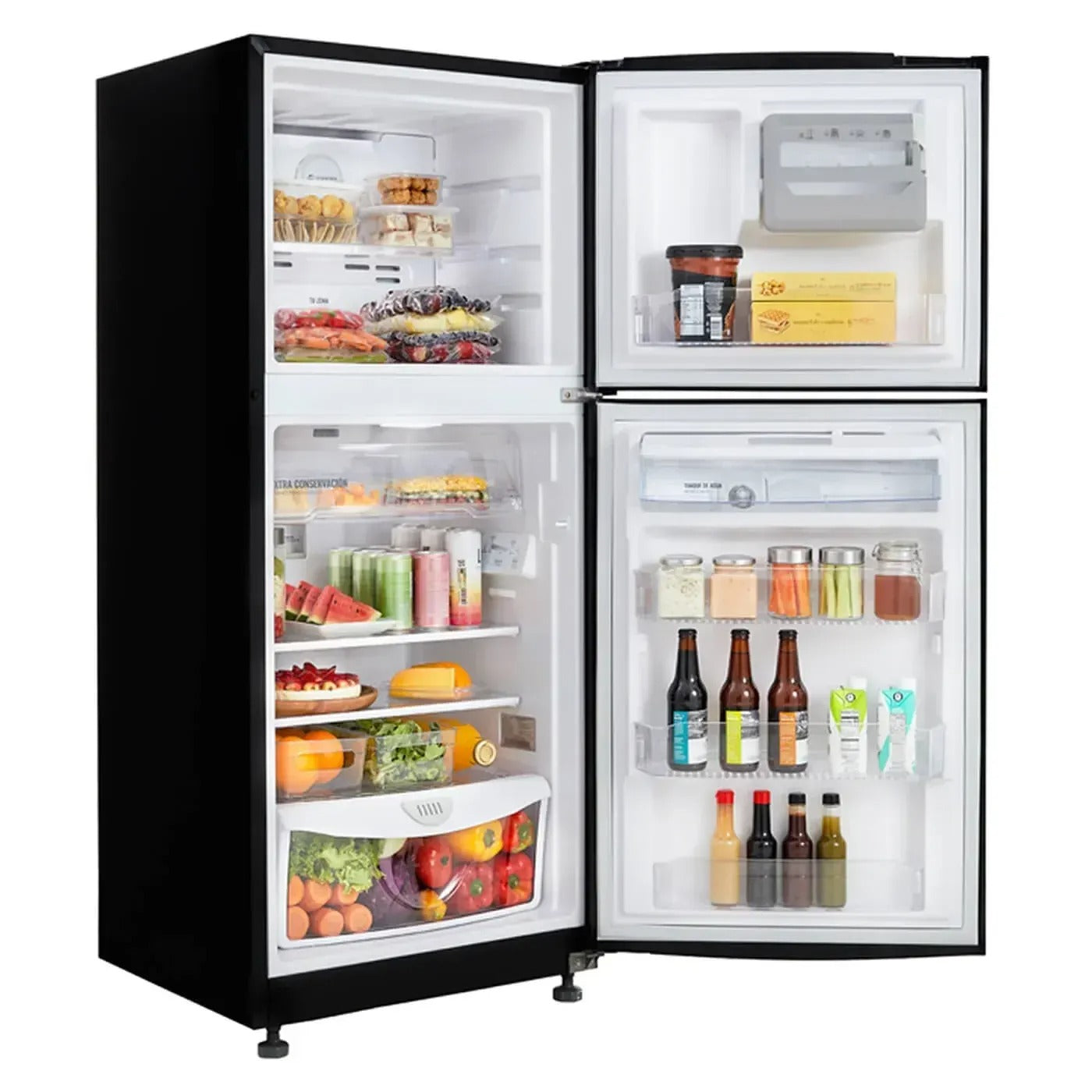 Nevera HACEB No Frost Congelador Superior 226 Litros N243 Manija Interna Gris Plomo