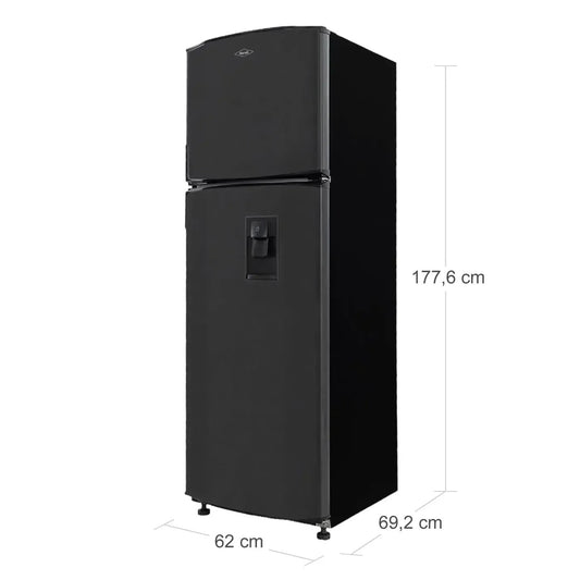 Nevera HACEB No Frost Congelador Superior 294 Litros N311 Manija Interna Inox Negro