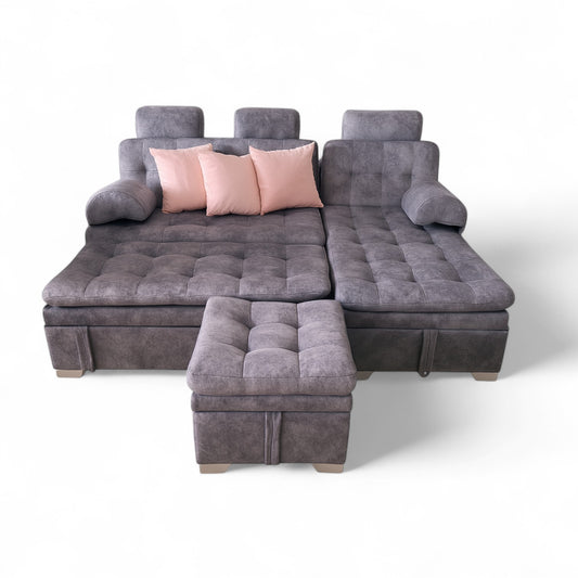 Sala con Sofa Cama en L Acolchado