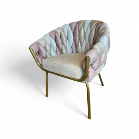 Silla Luxus – Diseño Trenzado y Sofisticación Moderna